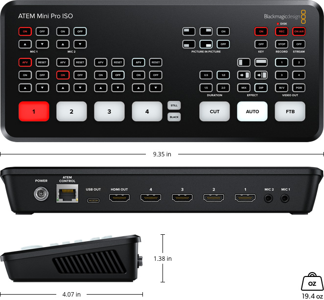 公式ショップ】 ATEM 配信機器・PA機器・レコーディング機器 Mini ISO 